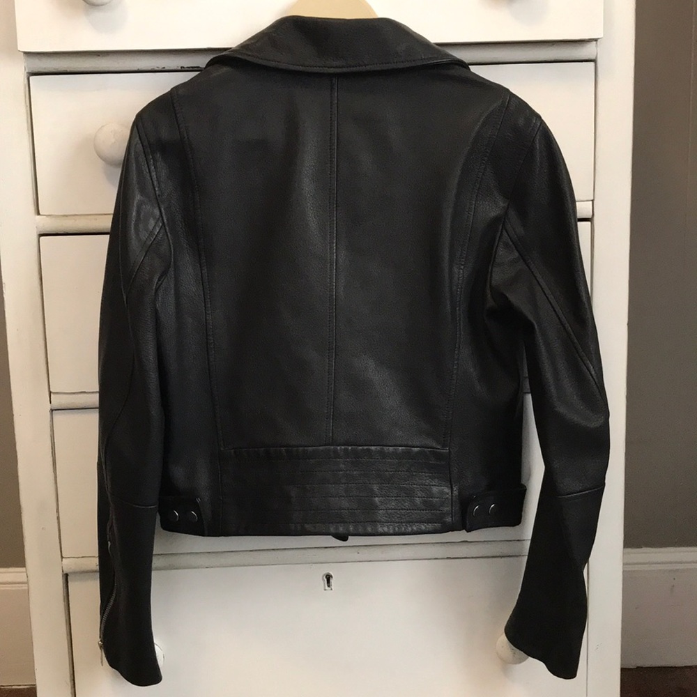 NWOT THEORY NEW MOTO AUTUMN LEATHER JACKET - Picture 2 of 12